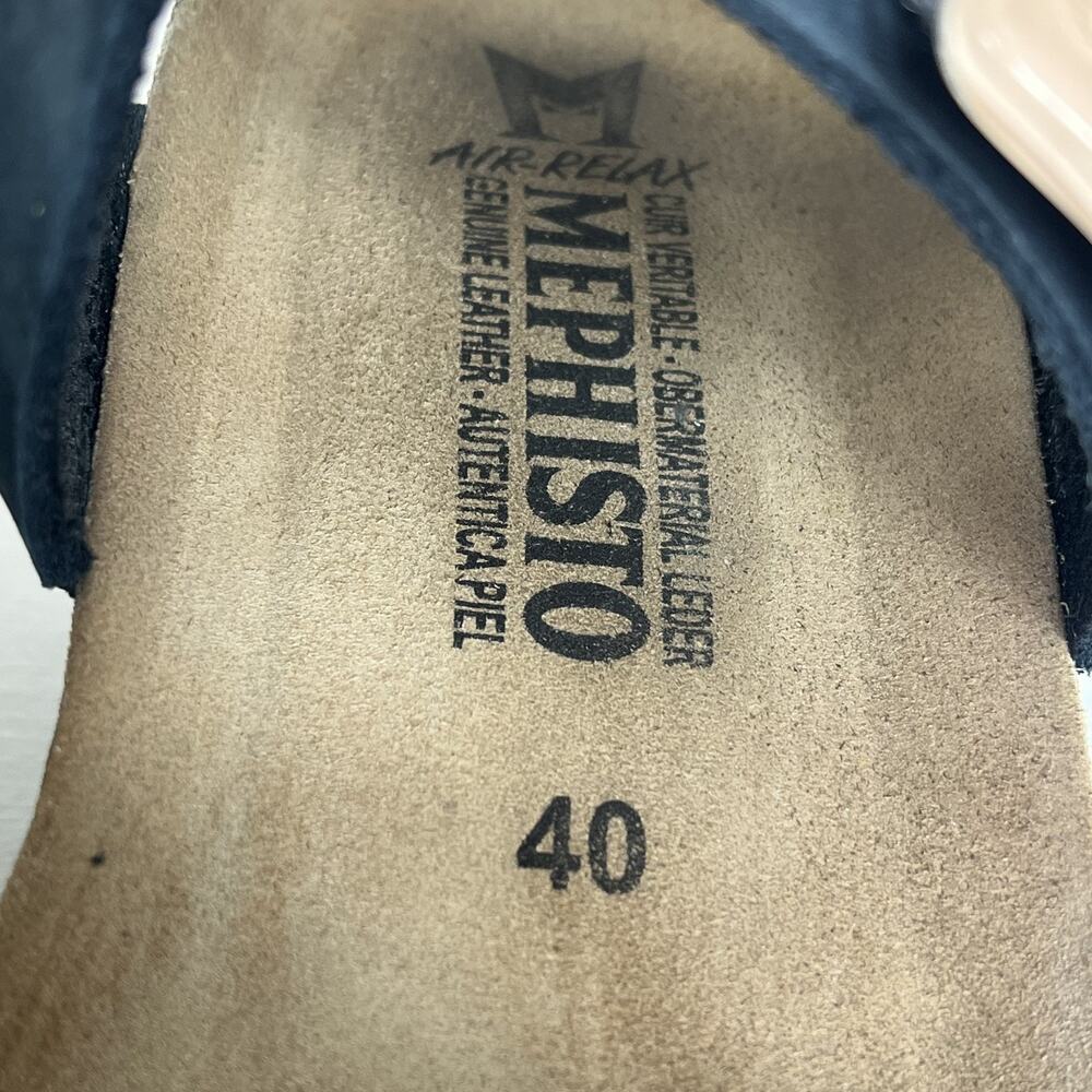 Mephisto Lissia Navy Wedge Comfort Sandal Women's Size 9.5 - Picture 12 of 15